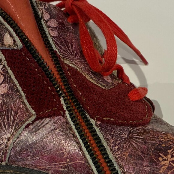 ROVERS RED BURGUNDY LEATHER ANKLE BOOT - Picture 2 of 2